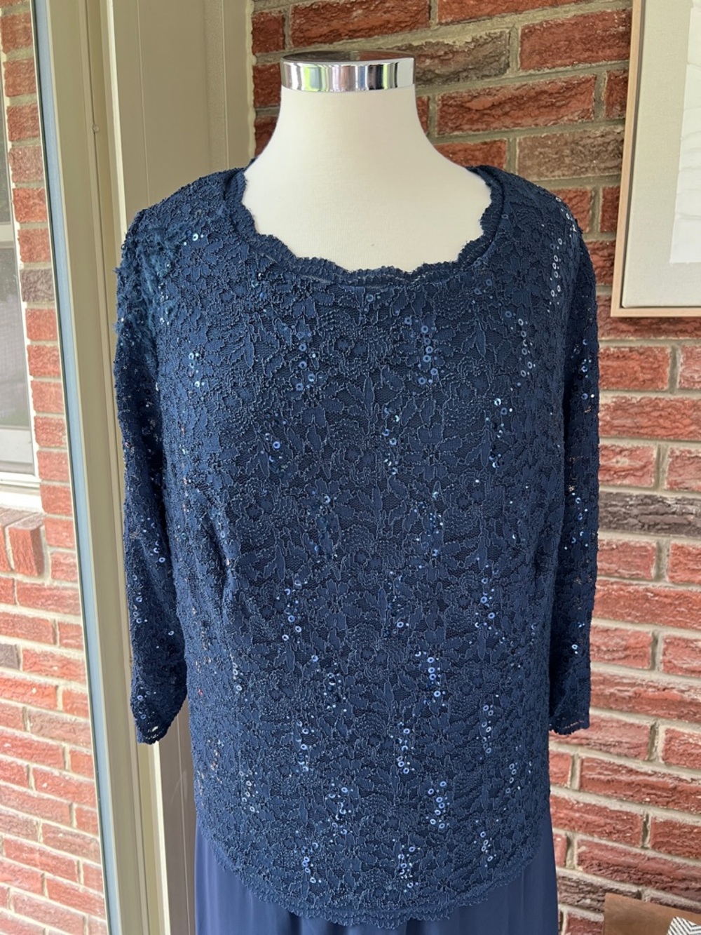Alex Evenings Mock Two-Piece A-Line Gown NWT Size 24W - Picture 6 of 8